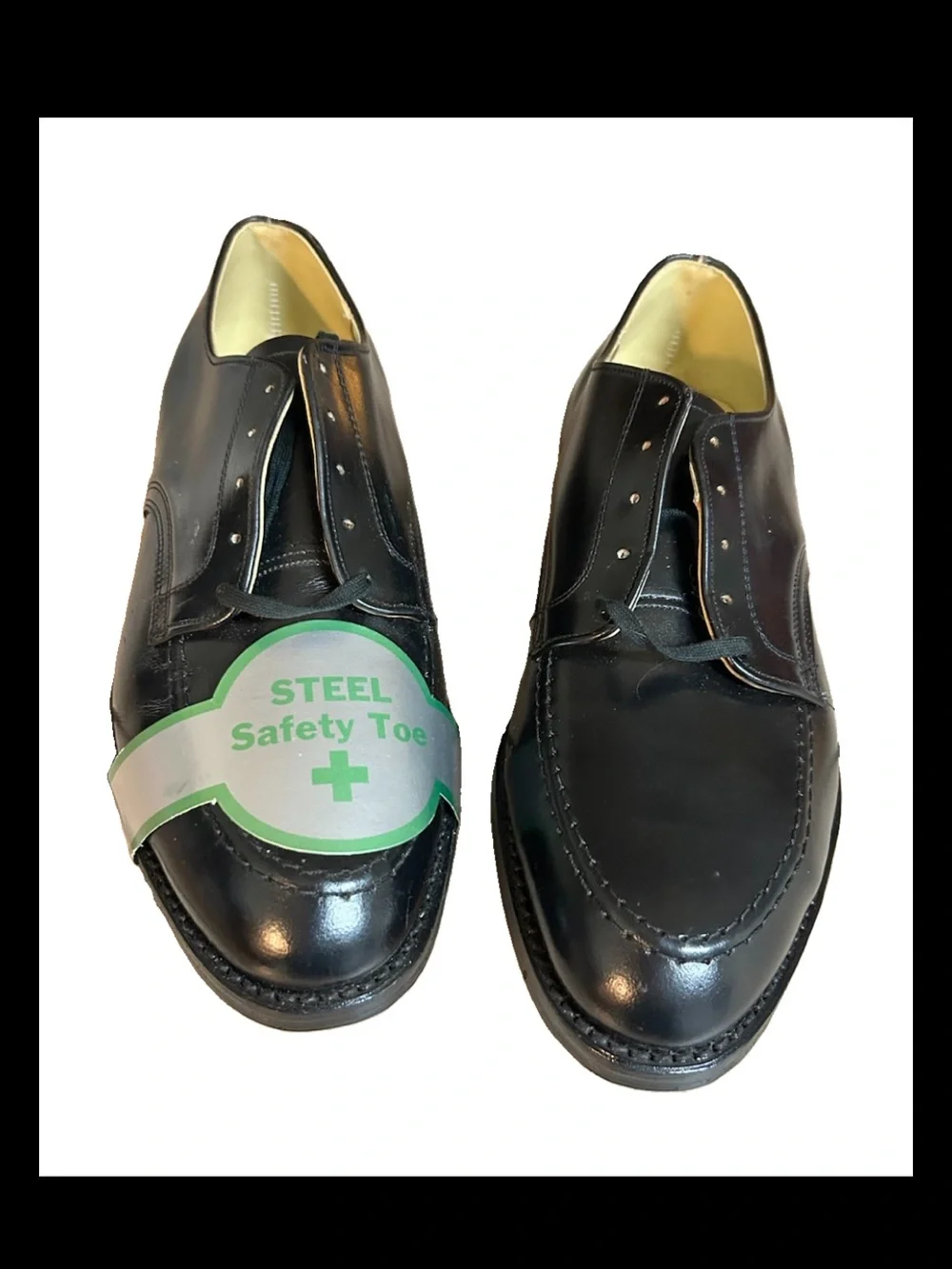 Vintage Steel Toe Safety Oxford Work Shoes Size 8 Wide USAS Z41.1-1967 NOS